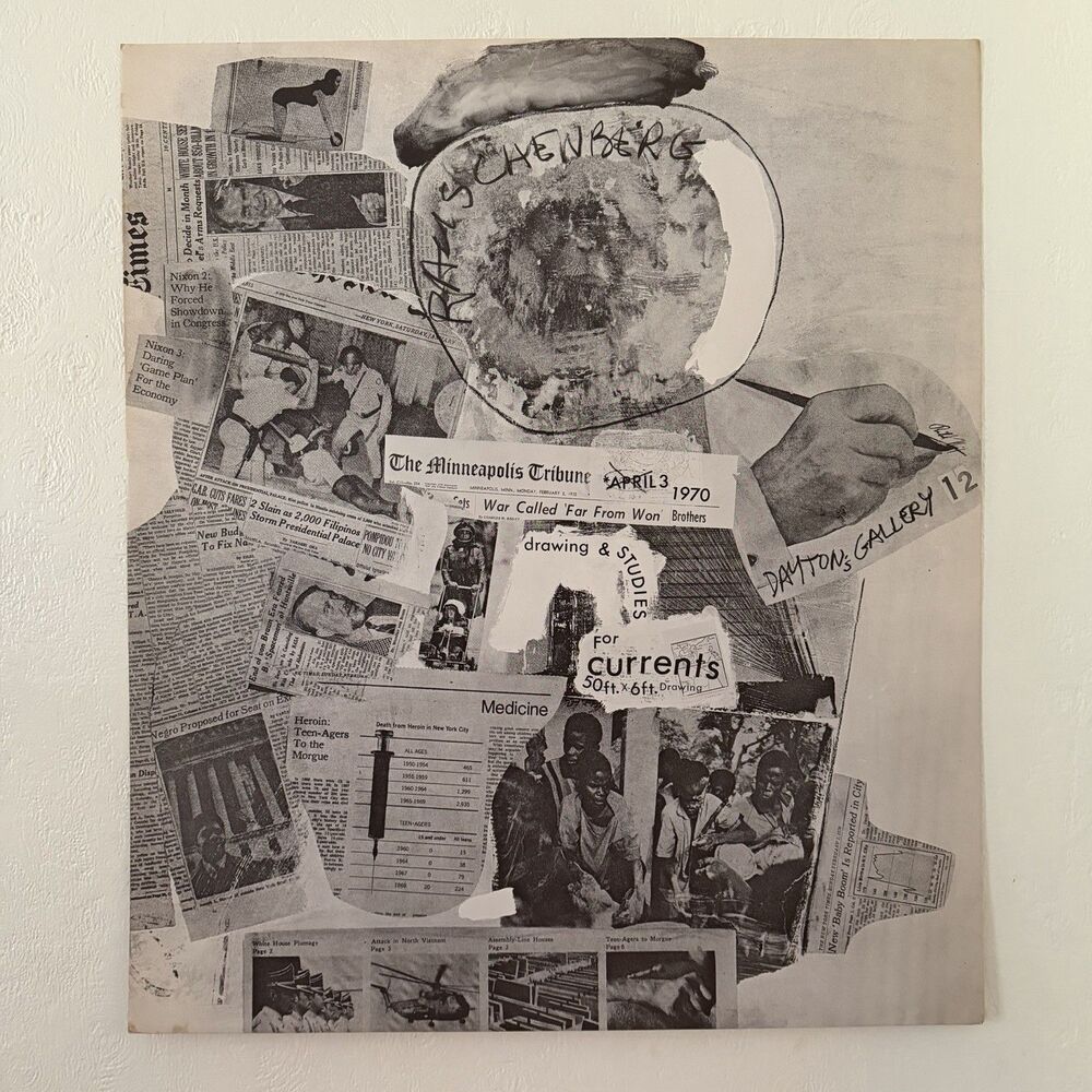 ROBERT RAUSCHENBERG Drawing and Studies for Recent 35x30.5” Litho Print